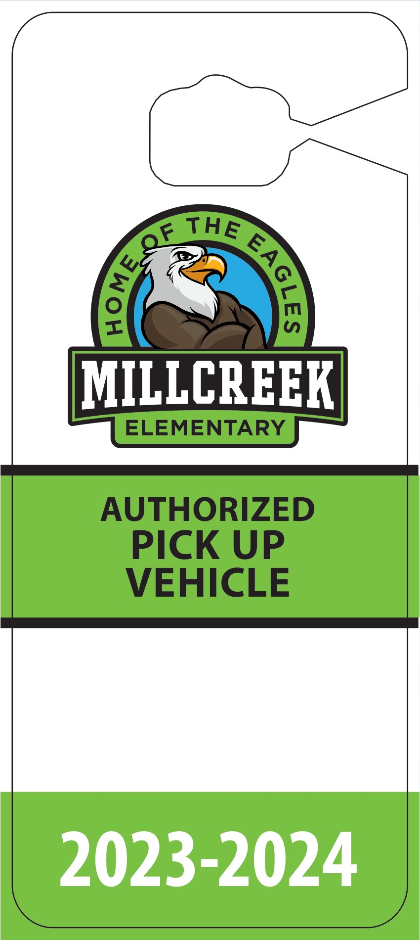 Parent Pick-Up Tags, school side